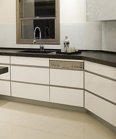 Shadow line kitchen cabinets